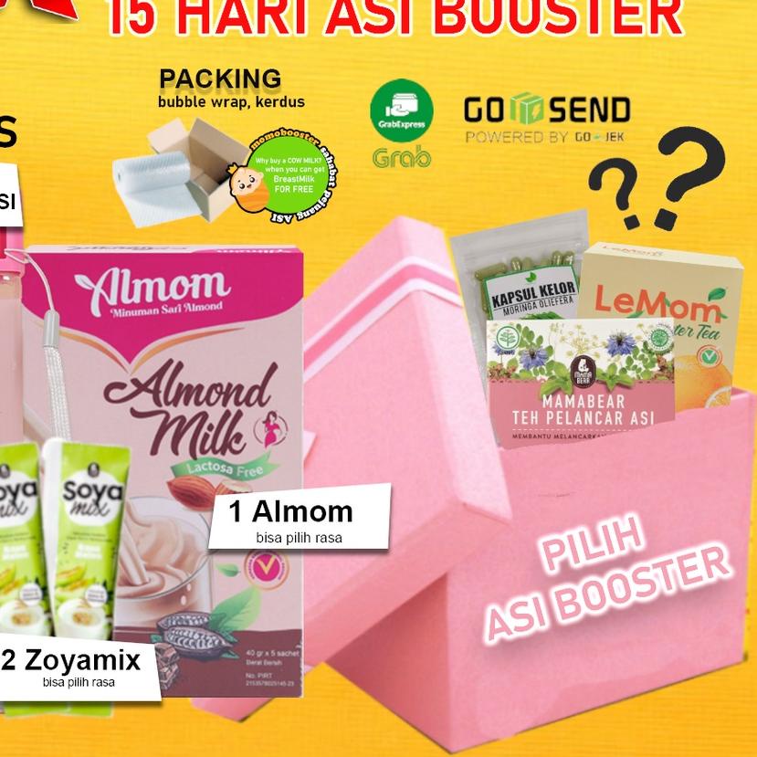 [RA8]PAKET 7 Almom Mamabear ASI Booster Palancar  Almond Milk Yummys Barefood Almonde penambah bb ba