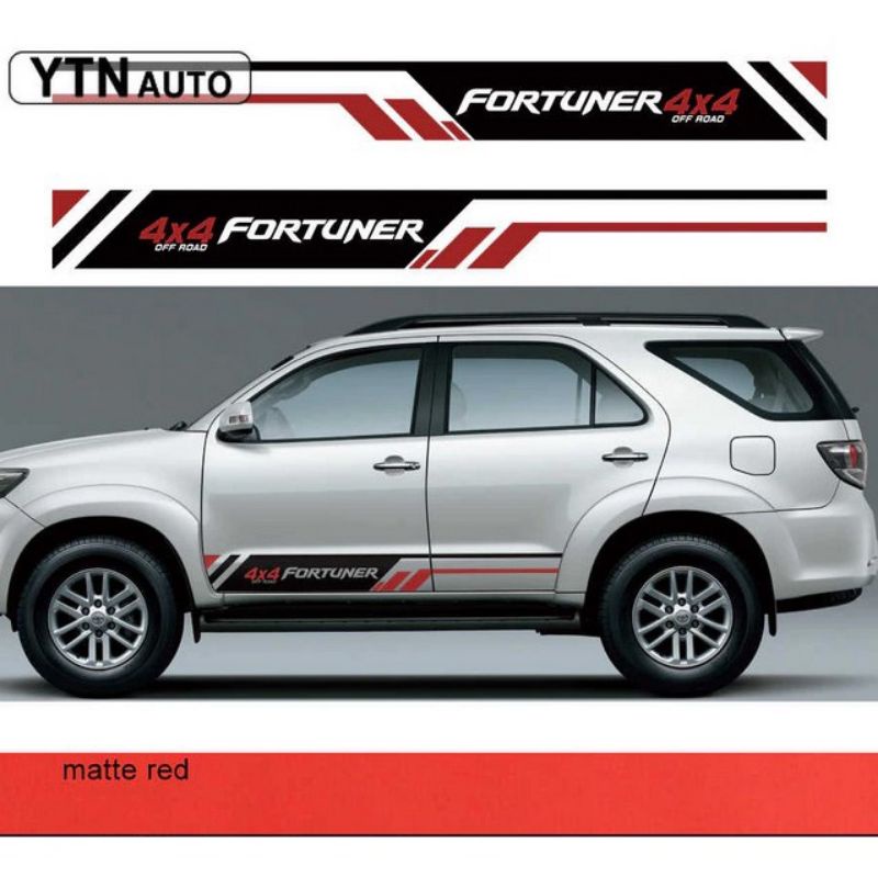 stiker mobil fortuner keren stiker lis mobil toyota fortuner