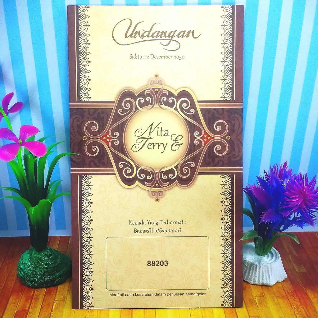 Undangan Erba 88203 Plus Cetak Teks Undangan