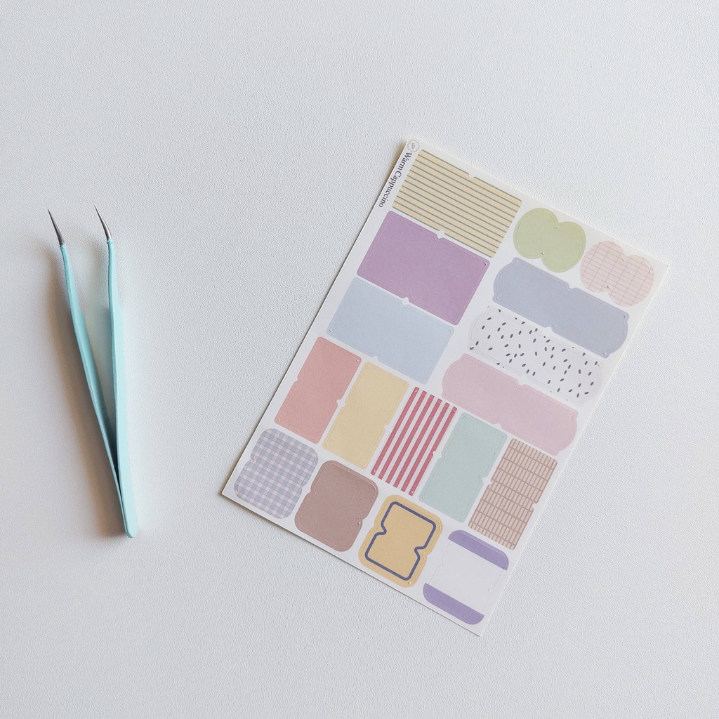 

[Warm Cappuccino] Sticker Bujo Label Pastel ( Bullet Journal Journaling Stiker )