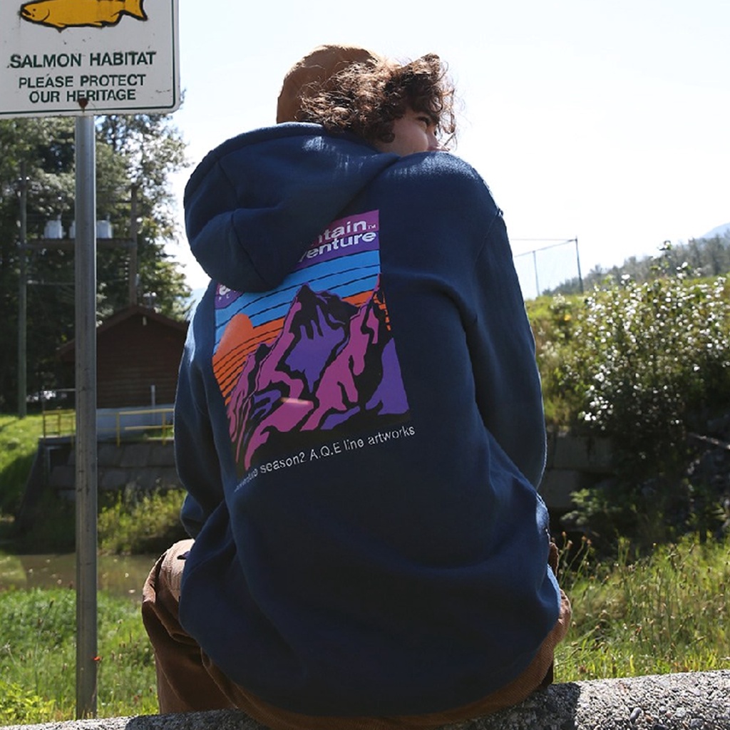 Hoodie Debe Mountain Oversize Korean Street Style Wanita Dan Pria Terbaru Size L - XL - XXL - XXXL