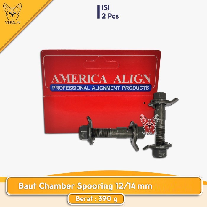 [1 Set 2 Pcs] Baut chamber spooring America Align ukuran 12 / 14 mm