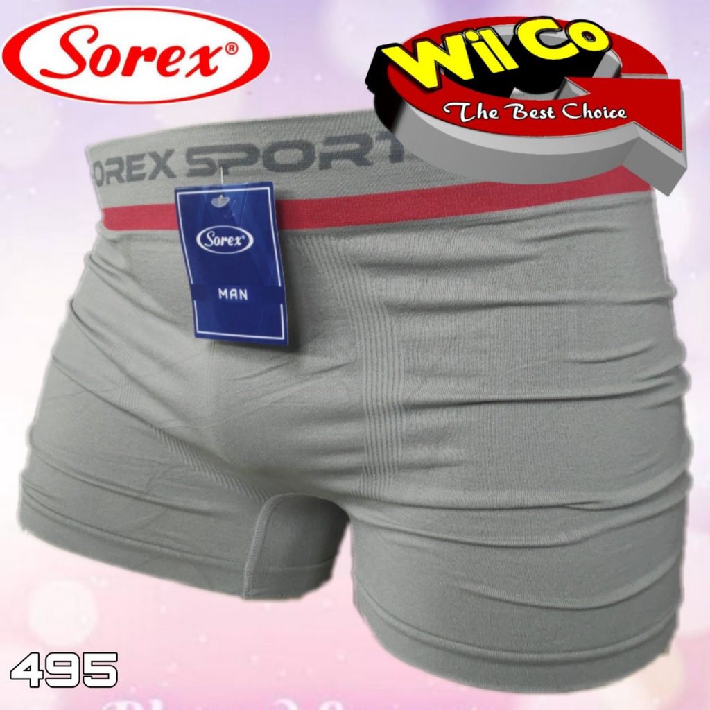 K495T - (HARGA PER 3 Pcs) CELANA DALAM BOXER PRIA PREMIUM SOREX SIZE (M-L) - (XL-XXL)