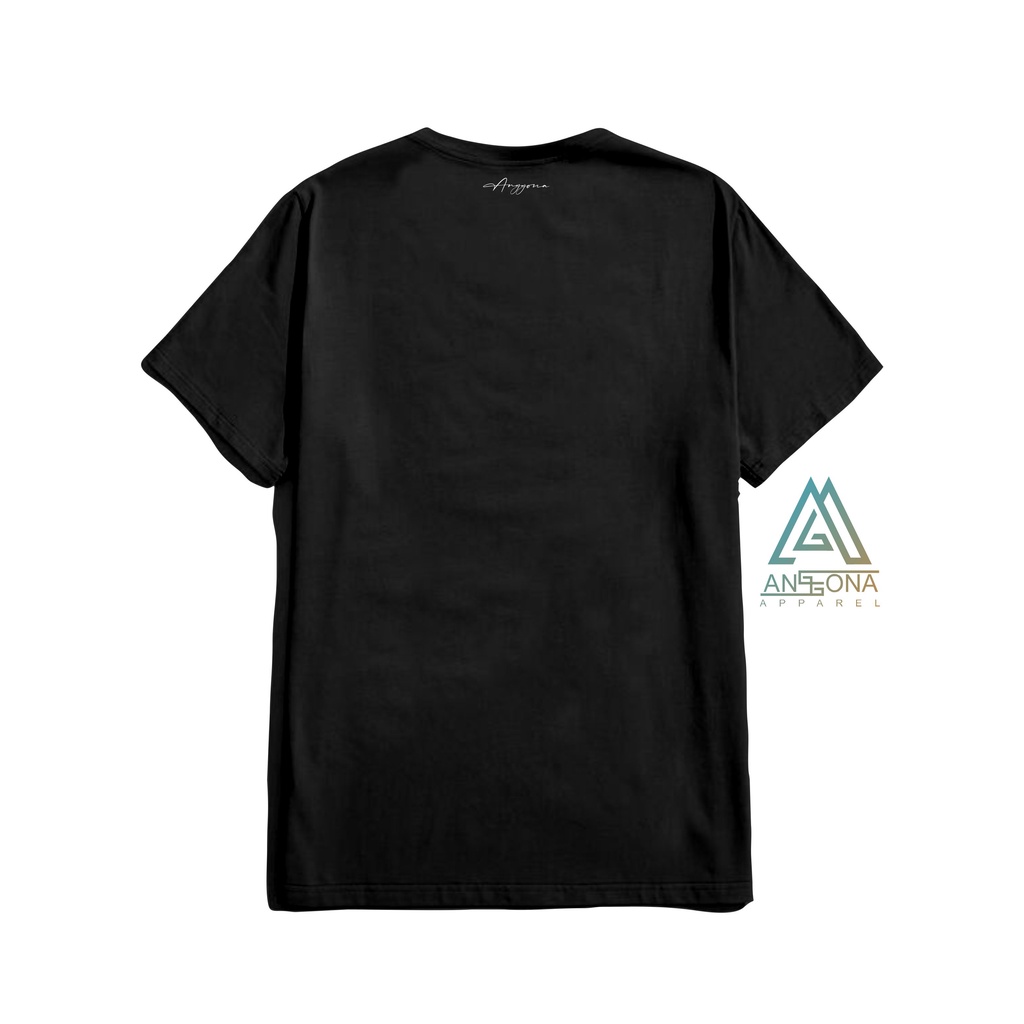 Kaos Simple keren katun combed hitam