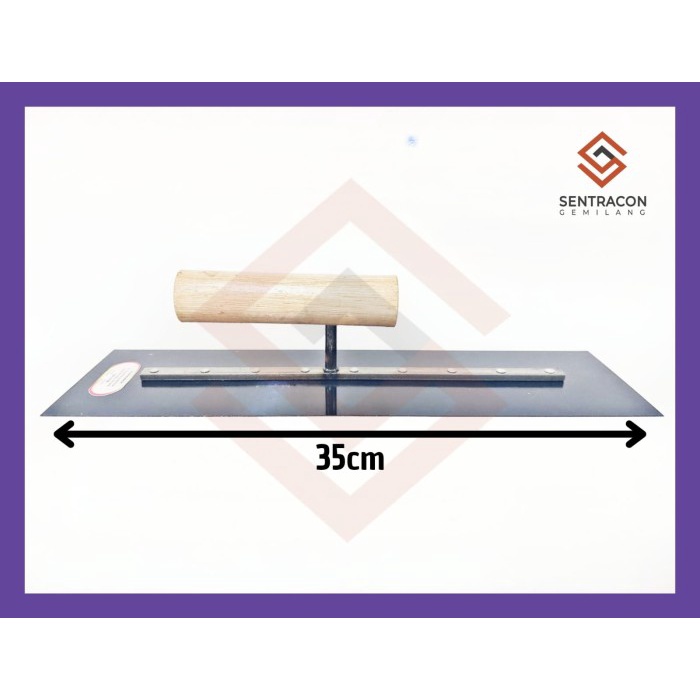Raskam/Roskam Plat Baja 35cm Polos-Alat Acian Tembok-TN3500