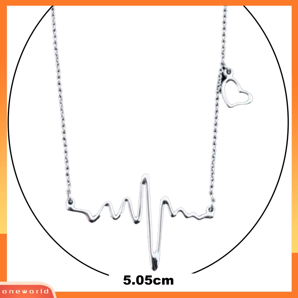[WONE] Kalung Indah Gesper Penutup Wanita Alloy Jantung Lompat Liontin Rantai Untuk Pernikahan