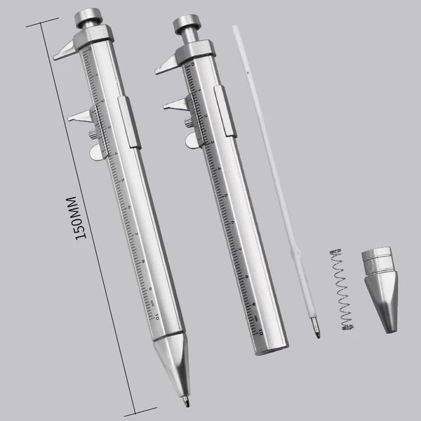 Pen Ukur Sigmat Pulpen Multifungsi Ballpoint Penggaris Measuring Taffware B100