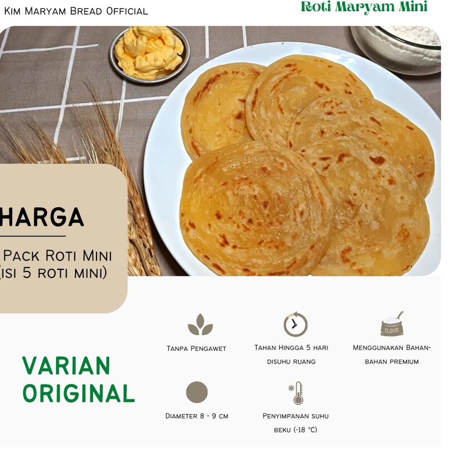 

((Q-2O✪)) Roti Maryam/Cane/Canai/Konde Kim Original 1 Pack isi 5 Pcs siap dikirim