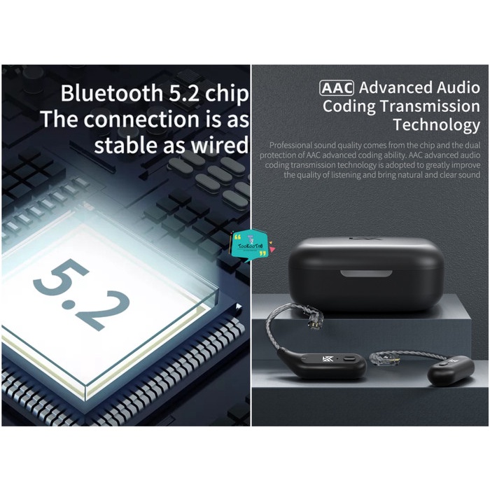KZ AZ09 HD TWS Upgrade Earphone Earhook Bluetooth Adapter AAC