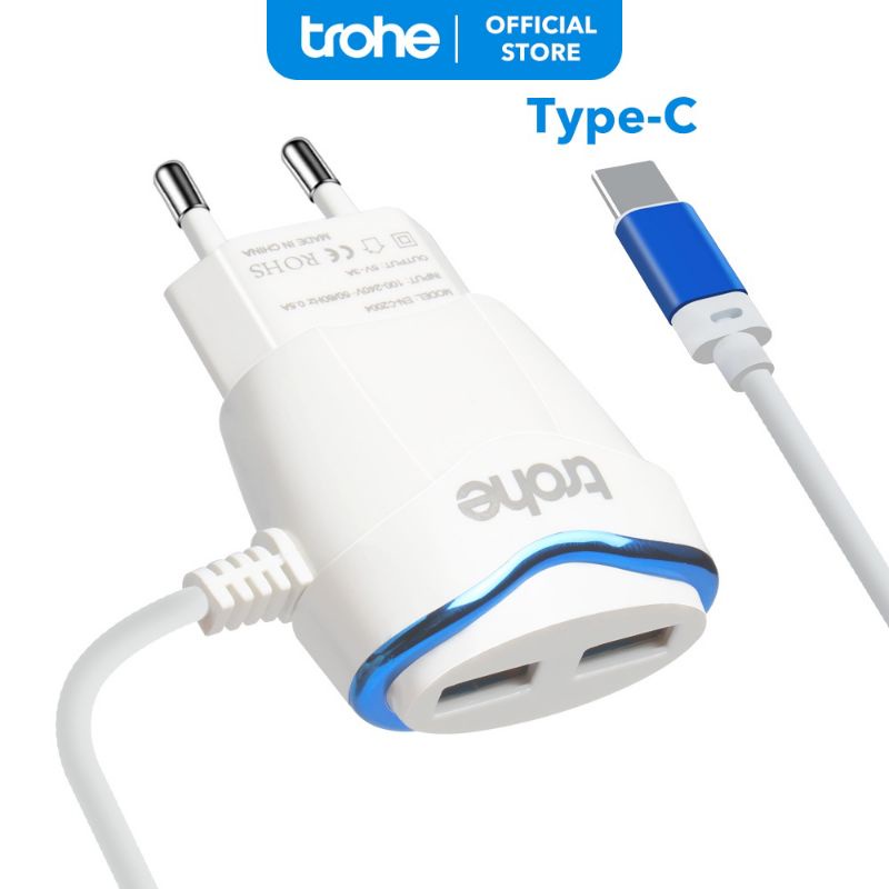 TROHE Wall Charger Type-C Micro Fast Charging 15W