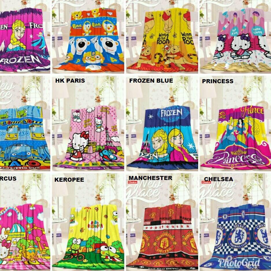 Murah Baru Free Tas Mika Selimut Bulu Anak Selimut Karakter Halus Jumbo Ukuran 140x190 cm