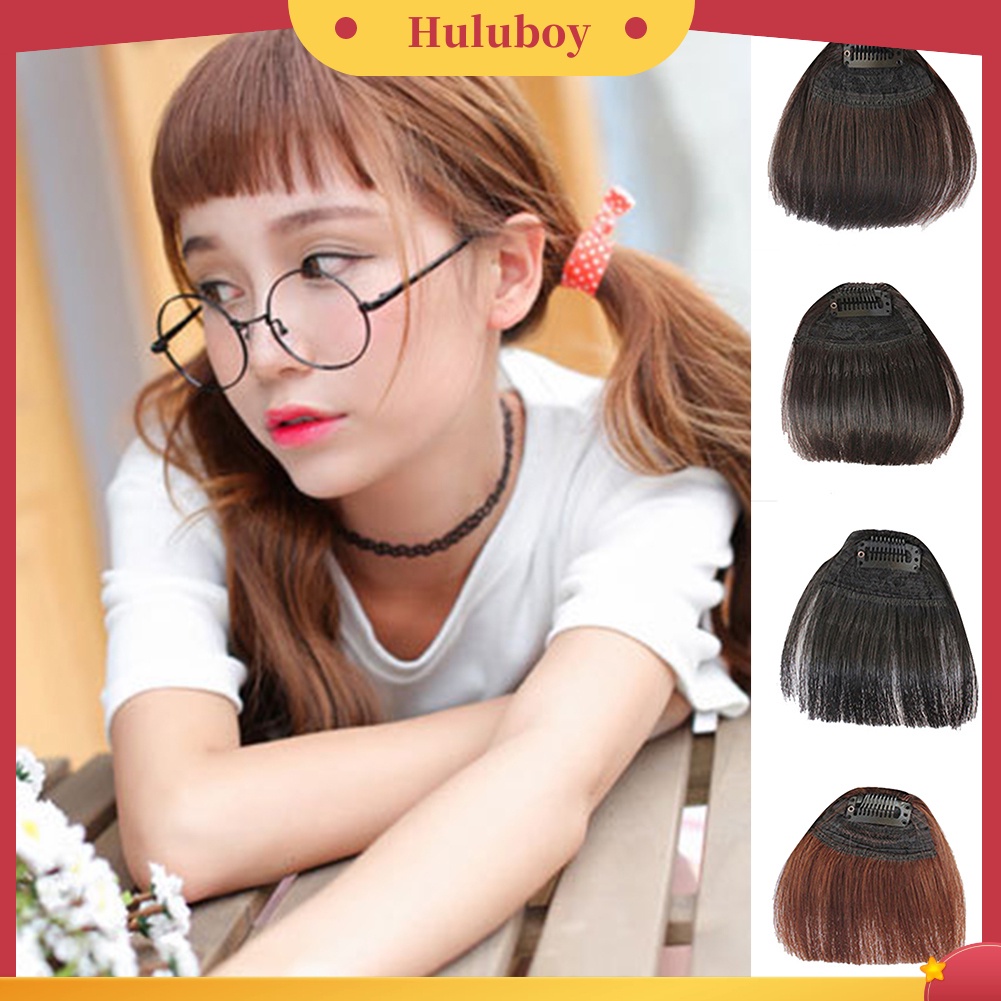 Wig Poni Rambut Palsu Ekstensi Tipis / Tebal Untuk Perempuan