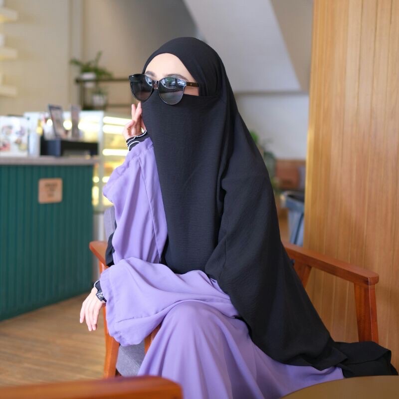 TERPOPULER French Khimar Crinkel mini/ French Khimar oval/ French Khimar crinkel/ French Khimar
