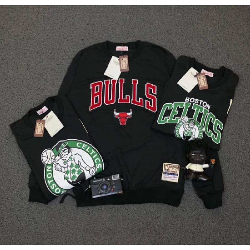 Jaket Sweater Crewneck Bulls Logo Fullbordir&amp;Fulltag Premium Quality
