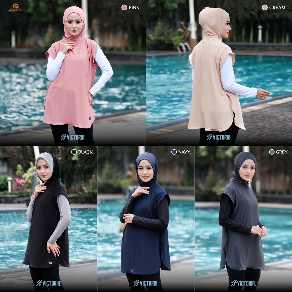 Vest Hijab Jumbo l Hijab Rompi Olahraga l Hijab Olahraga l Baju Olahraga l Vest Hijab l Victoria