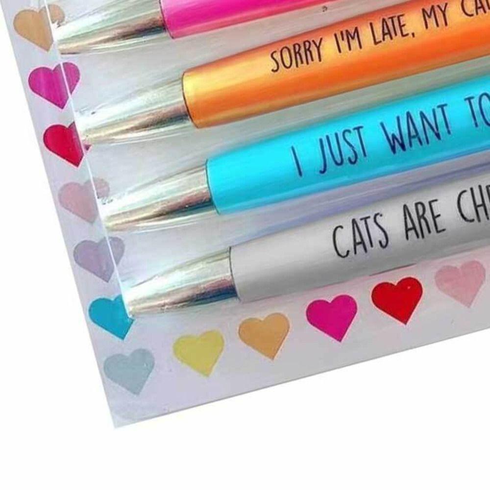 R-flower Pulpen Lucu Alat Tulis Kreatif Dengan Ungkapan Lucu Untuk Yang Pecinta Hewan Peliharaan Kucing &amp; Anjing Gel Pen