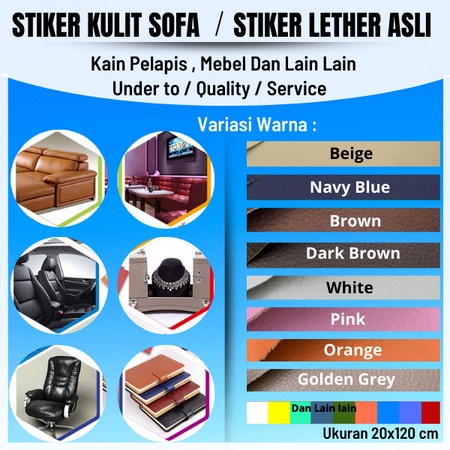 Kulit Sofa Tempel Stiker Bahan Import Ganti Kulit Sofa Jok Kursi Tas