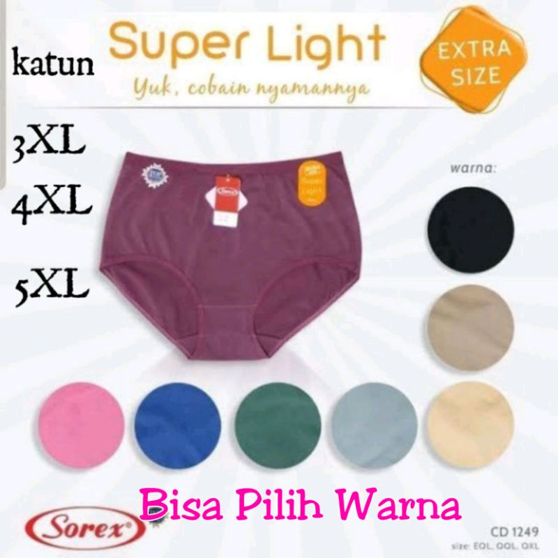 Celana dalam SOREX 1249 CD Basic Super Light - JUMBO SIZE EQL QQL QXL