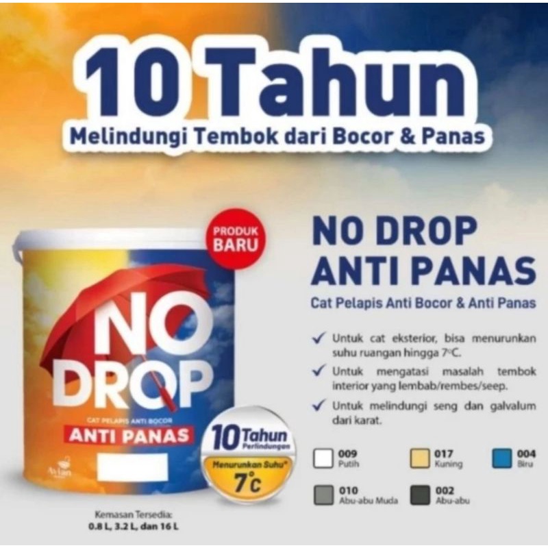 No Drop Cat Pelapus Anti Bocor & Anti Panas Putih @ 20 kg/16 ltr