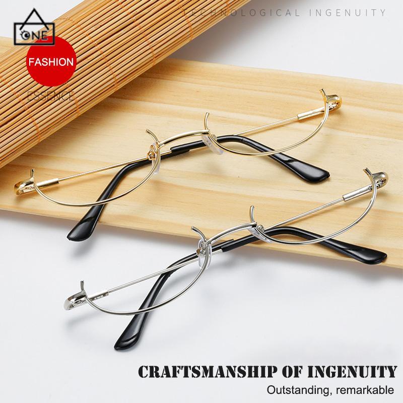 COD❤️Kacamata Pendant Frame Fashon Korea Wanita Half-Frame Glasses Setengah Bingkai Anti-slip Cosplay Accessories Netflix Dekoratif