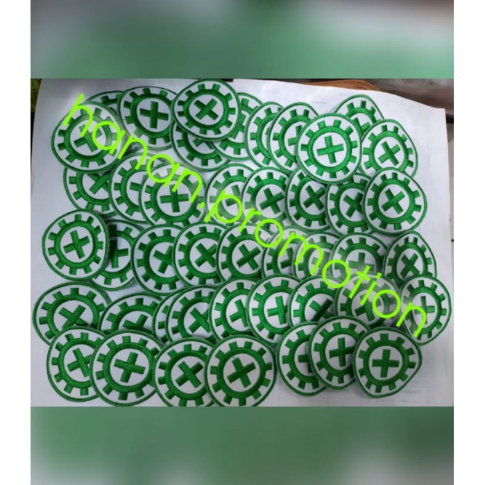 BADGE LOGO SAFETY / K3 BULAT & KOTAK BORDIR KOMPUTER