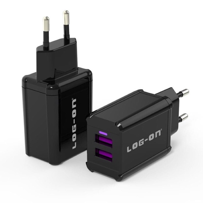 CHARGER LOG ON LO-21 3.4A 2USB FAST SPEED AND POWER - MICRO DAN 1P