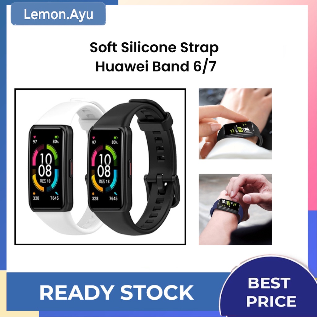 Huawei Band Strap Bahan silicon untuk Huawei Band 6 7 Honor Band 6 Tali Pengganti