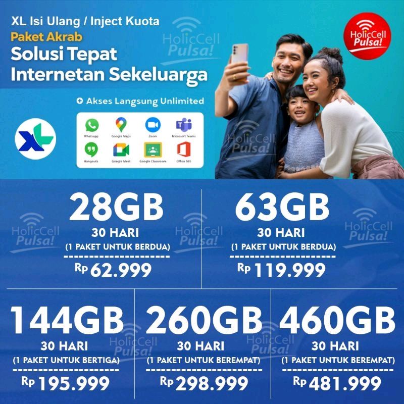 KARTU FISIK Paket PENGELOLA Akrab S XL Kuota 10GB 10 GB + Bonus Kuota Lokal sampai 28GB bisa undang 