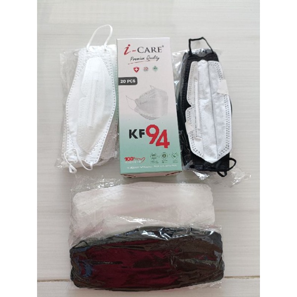 masker kf94 evo icare 3d isi 20pc 4 ply bagus  DEWASA ready 9 WARNA TERLENGKAP(20PC KF94)