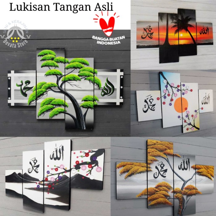 

Lukisan Kaligrafi - Lukisan Tangan Asli Hiasan Dinding Rumah Kaligrafi Minimalis - Xlxcdriyoni
