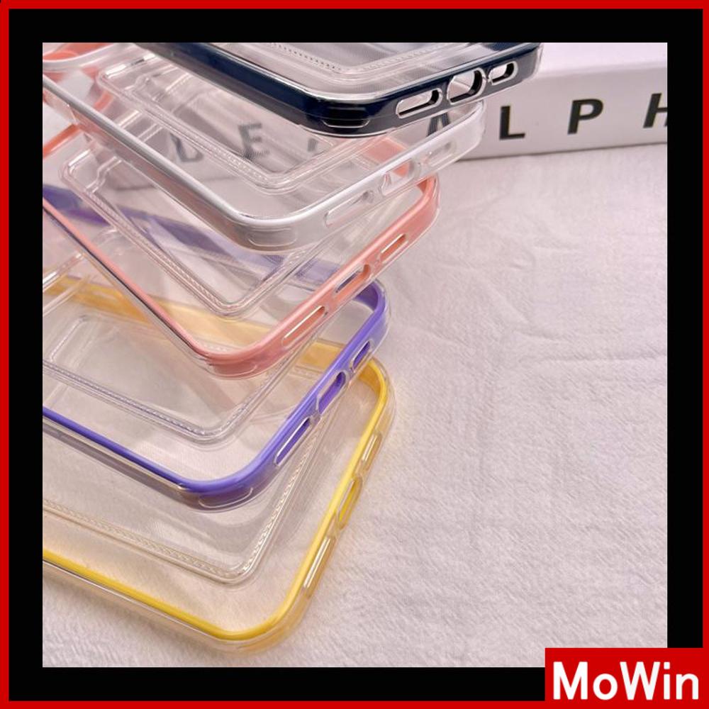 For iPhone 14 Pro Max iPhone Case 3 in 1 Card Holder Clear Case Candy Color Shockproof Protection Camera Black White Pink Purple Compatible For iPhone 13 Pro max 12 11 xr 7plus