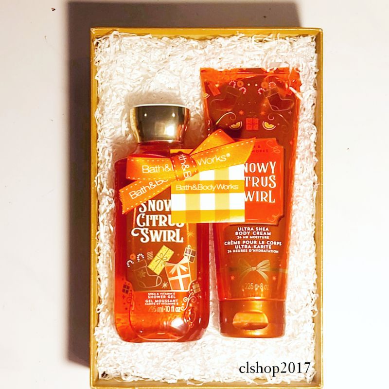 BBW SNOWY CITRUS SWIRL GIFT SET PAKET BATH &amp; BODY WORKS