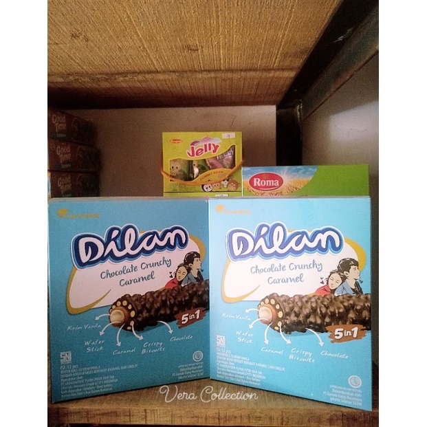 

Dilan chocolatos crunchy caramel isi 12 pcs @ 24 g