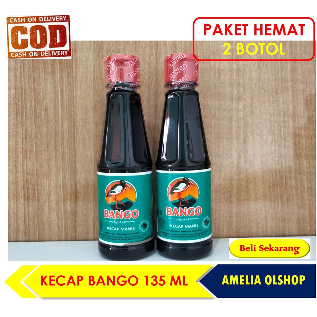 

Paket Hemat 2 Botol Kecap Manis Bango Ukuran 135 ml