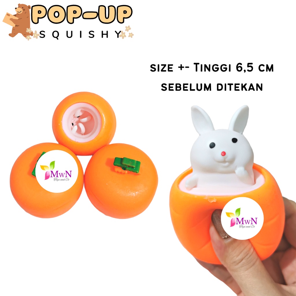 MWN Mainan Squishy Pop up Animal / Squishy Anti stress