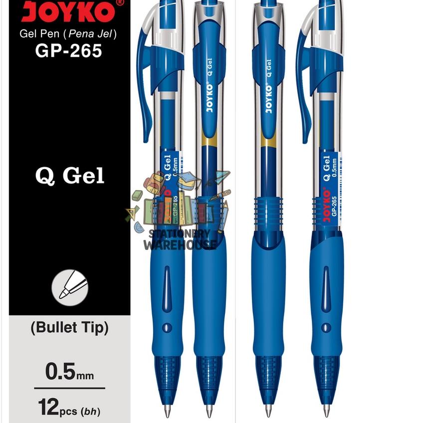 

GH2✩ Gel Pen Joyko GP-265 Black / Blue / Red Q 1 Lusin / 1 Box / 12 PCS Gel 0.5 mm Pulpen Pena Mirip K-1 Pasti Ada