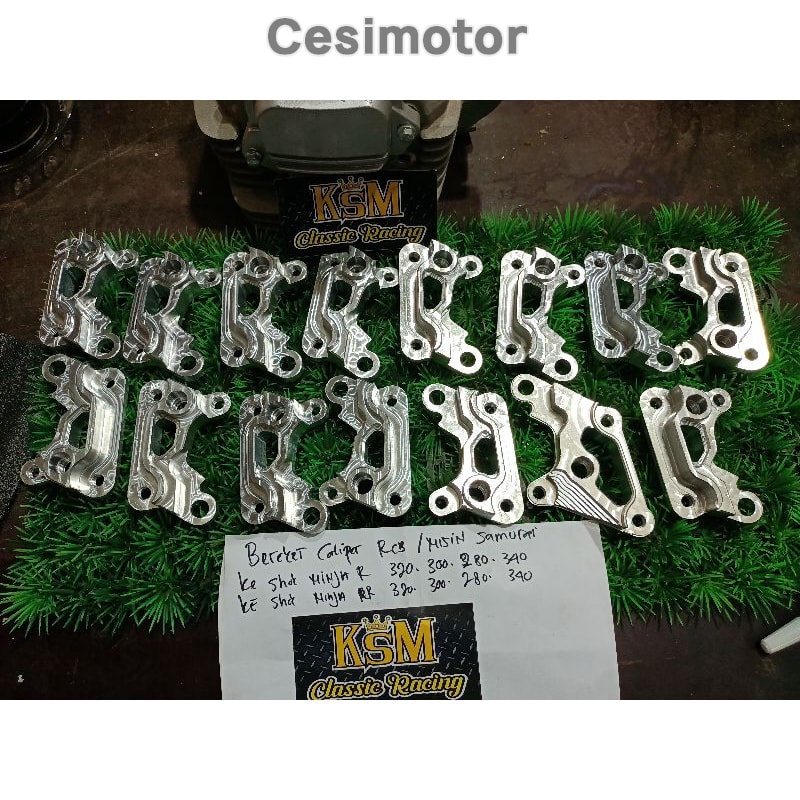 BREKET KALIPER NISIN / RCB PNP SHOCK NINJA BEREKET CALIPER RCB/NISIN SAMURAI (KE SHOK NINZA R+RR(UKU