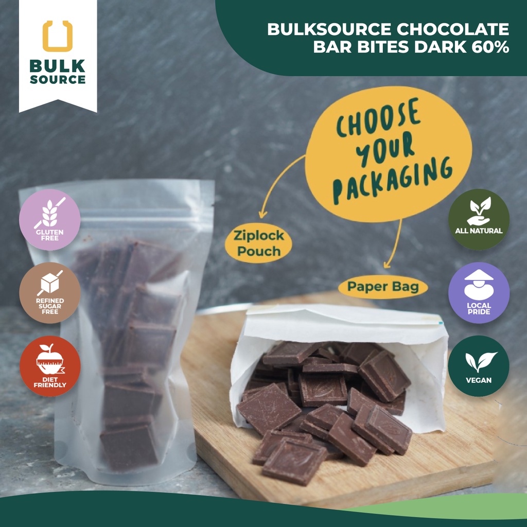 

BulkSource - Chocolate Bar Bites Dark 60% 250g