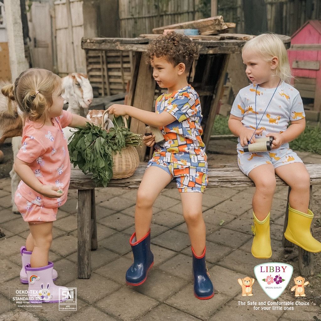 LILBBY SET HAPPY FARM SERIES BOY AND GIRL / SETELAN ANAK DAN BAYI