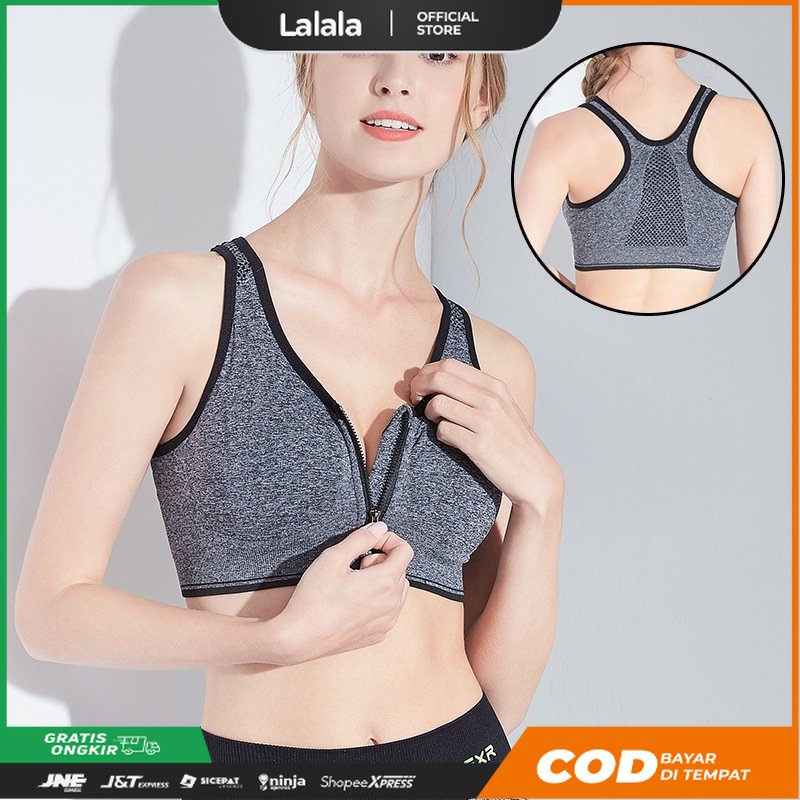Sport Bra Resletting Zipper SportBra Seleting palmstamp gym BH senam bra sport BH sport Bra perempua