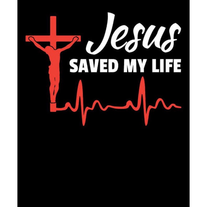 stiker JESUS SAVED MY LIVE, Stiker kaca mobil, motor, laptop