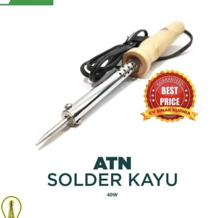 Solder Listrik Gagang Kayu 40watt Mrek ATN Soldering ion