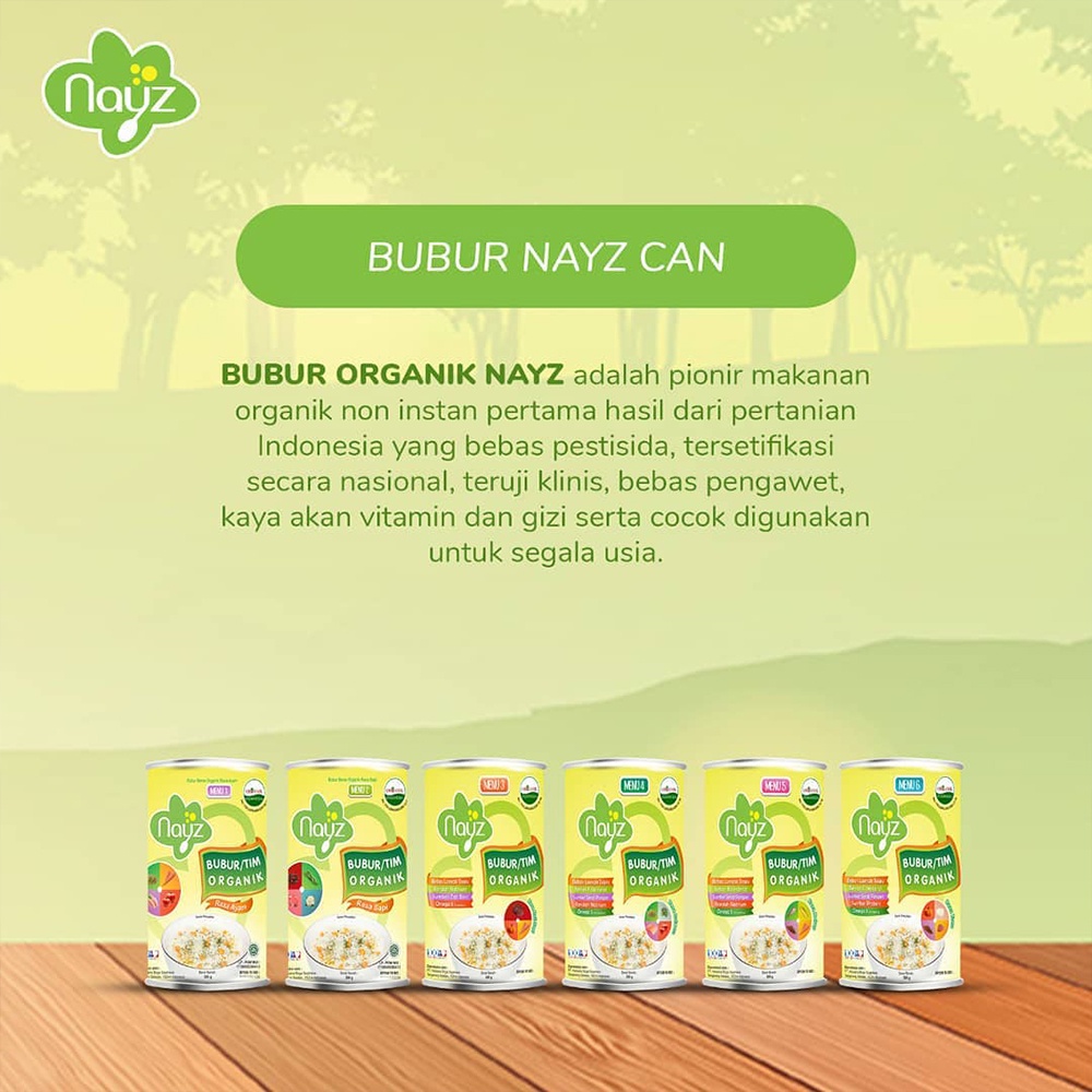 Nayz Bubur Bayi Organik Homemade Tim Kaleng 150gr