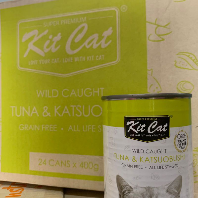 Kit Cat Wet Food Adult 400gr Makanan Kucing Dewasa (Tuna&amp;Katsuobushi)