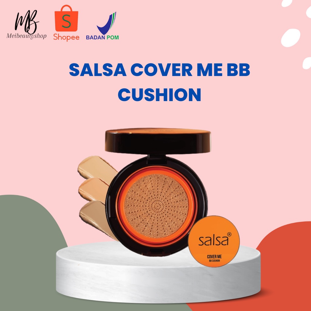 SALSA Cover Me BB Cushion Indonesia / Semi Matte SPF 30 PA++ 20g / Smooth Finish Waterproof Flawless Look Light Formula Medium
