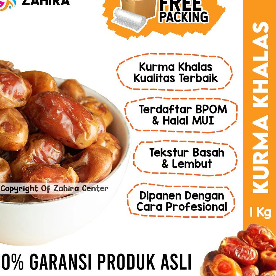 

Termurah dan terbaik Kurma Premium Al Saad KHALAS 1KG Asli Arab Saudi Manis MPASI Booster Nabeez Legit Madu Mesir Sukari 