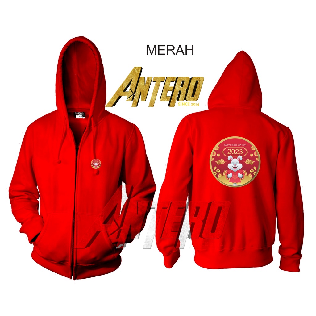 Jaket Resleting Zipper imlek tahun baru cina 1