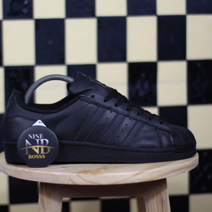 Adidas Superstar Full Black Import Quality Vietnam BNIB • AWN.10De22ι