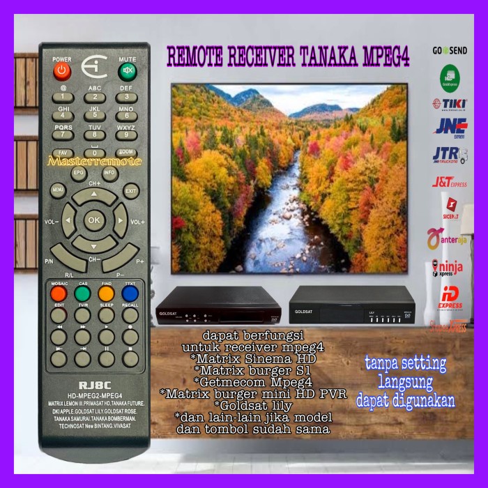 REMOT REMOTE PARABOLA/ RECEIVER TANAKA MPEG4/BURGER MPEG4/MATRIK