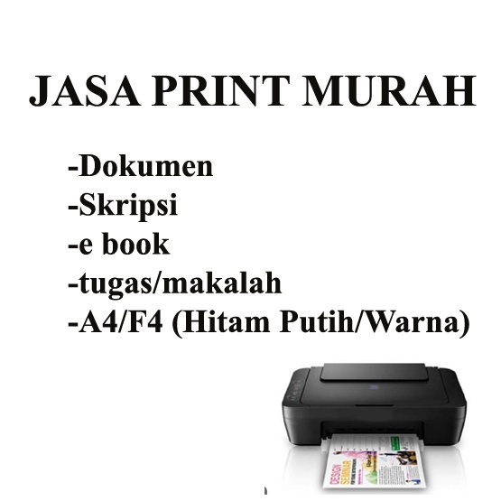 

Jasa print/cetak Kertas A4/F4 dokumen pdf